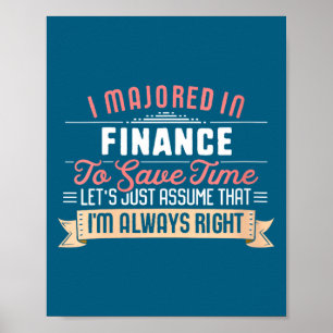Poster Estudante de finanças engraçada feminina