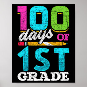 Poster Estudante De Grau 100º Dia Oferece 100 Dias De Esc