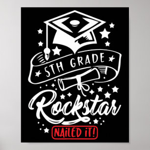 Poster Estudante De Grau Rock Star Enfiou-A Faseira Engra