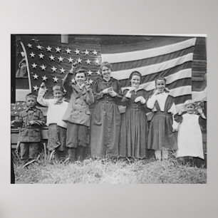 Pôster Estudantes Cincinnati 1918 da escola do St. Rita