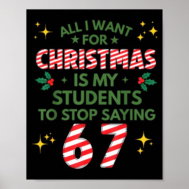 Poster Estudantes Dizendo 6-7 67 Seis Sete Professor Dive (Frente)