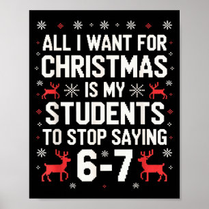 Poster Estudantes Dizendo 6-7 67 Seis Sete Professor Engr