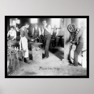 Poster Estudantes do afro-americano de Blacksmithing 1900