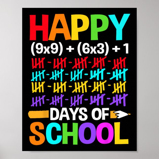 Poster Estudantes Felizes 100 Dias De Escola (Frente)
