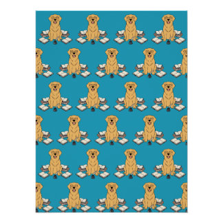 Pôster Estúdio de Arte Criativo do Retriever Dourado Inte