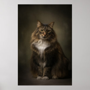 Poster Estúdio de Gato Elegante em retrato