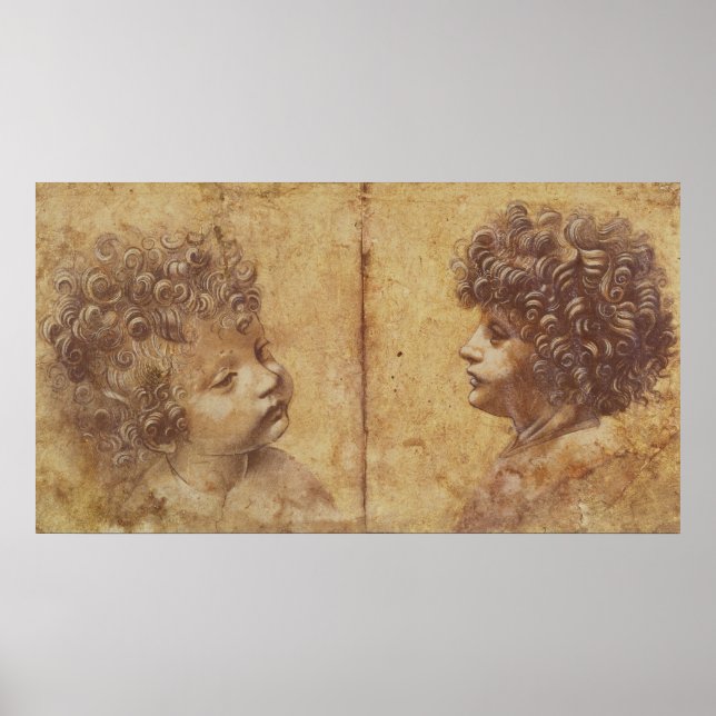 Poster Estudo da cabeça de uma criança (Frente)