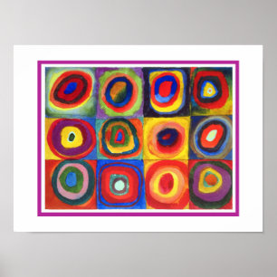 Pôster Estudo da cor por Wassily Kandinsky