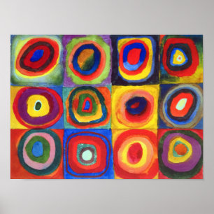 Poster Estudo da cor por Wassily Kandinsky