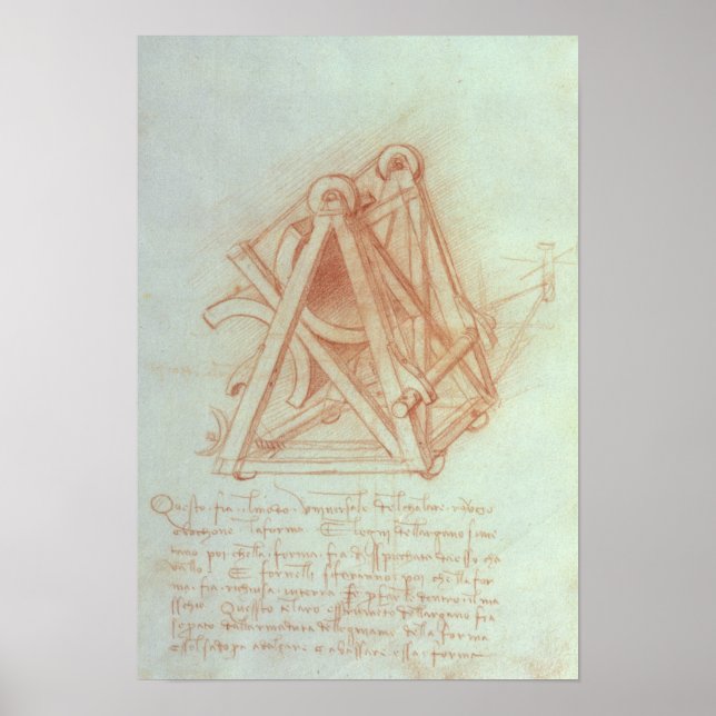 Pôster Estudo da Estrutura de Madeira com Casting (Frente)