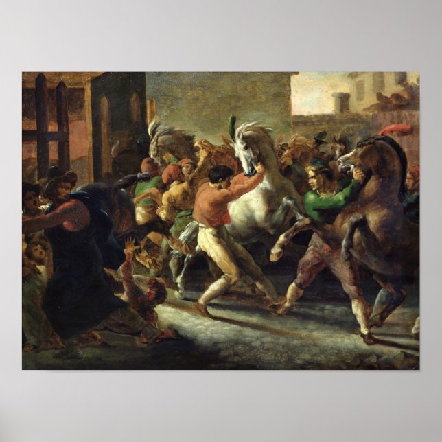 Poster Estudo da Raça dos Cavalos Bárbaros, 1817 (Frente)