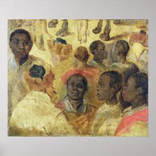 Poster Estudo das cabeças do Moorish