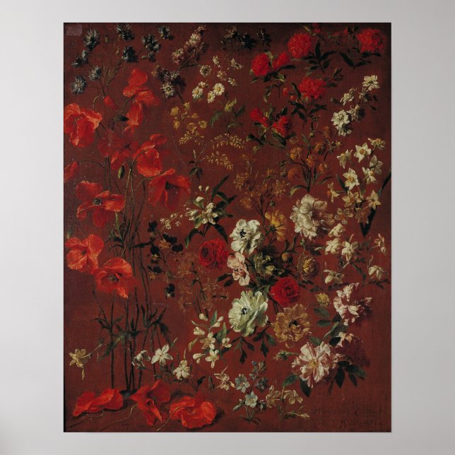 Pôster Estudo das Flores, 1720 (Frente)