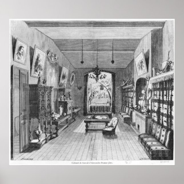 Pôster Estudo de Alexandre Dumas Pere (Frente)