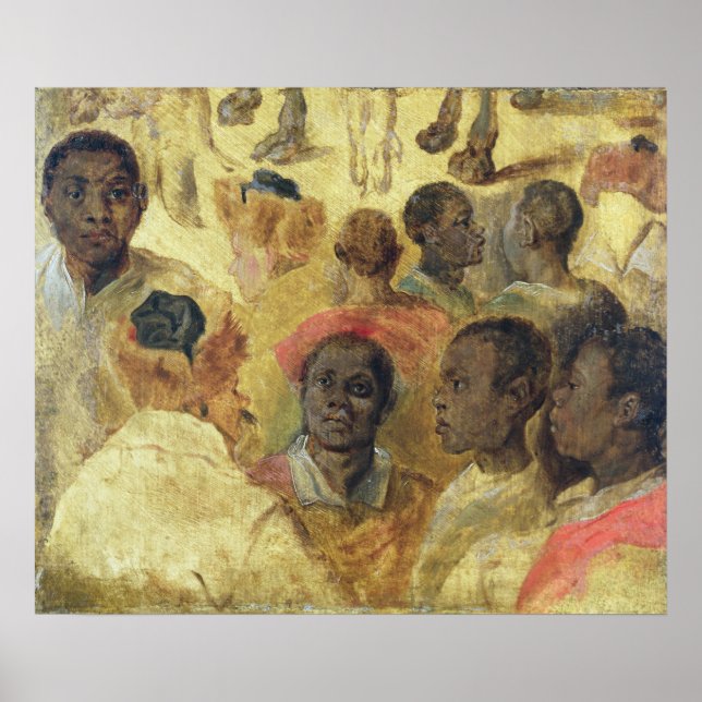 Poster Estudo de Cabeças de Moorish (Frente)