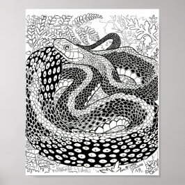 Poster Estudo de Cobra de jardineiro além da página de co