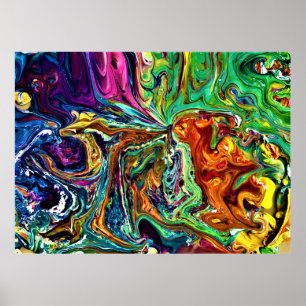 Poster Estudo de cor abstrato 1,