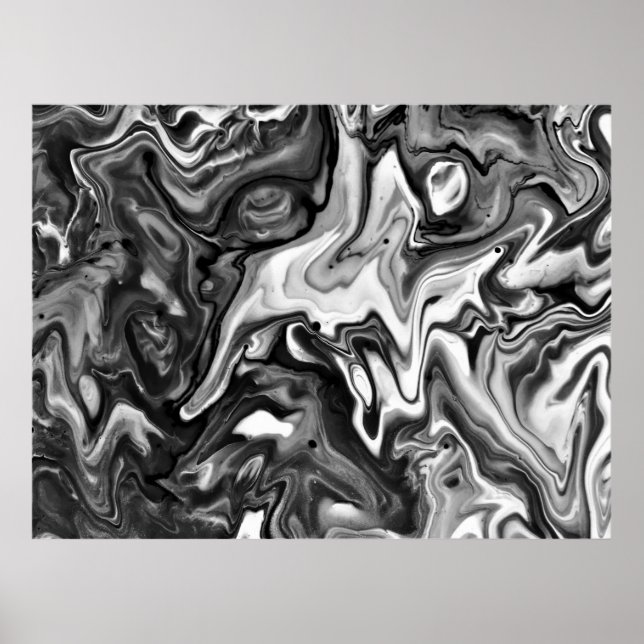 Poster Estudo de cor abstrato 132/Noir, (Frente)