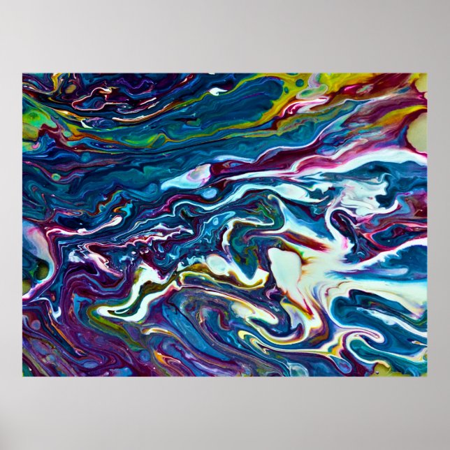 Poster Estudo de cor abstrato 151, (Frente)