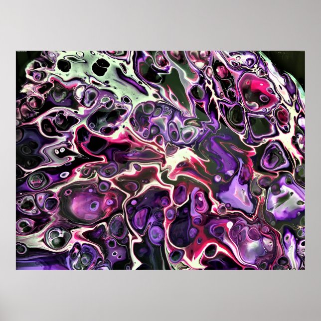 Poster Estudo de cor abstrato 189, (Frente)