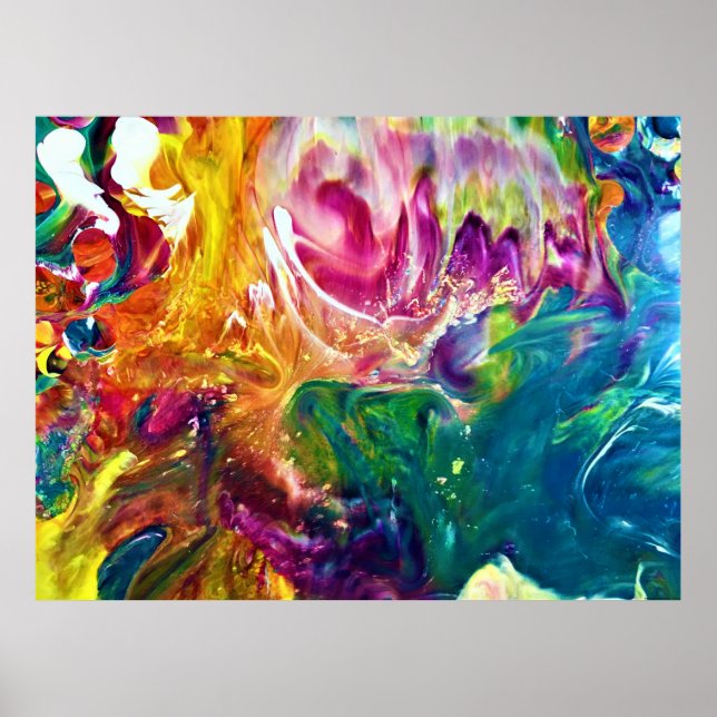 Poster Estudo de cor abstrato 2, (Frente)