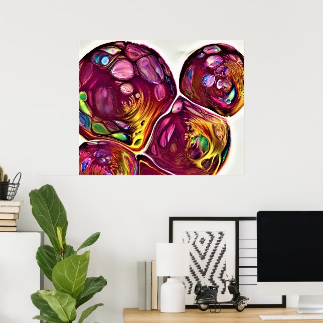 Poster Estudo de cor abstrato 219, (Escritório em casa)