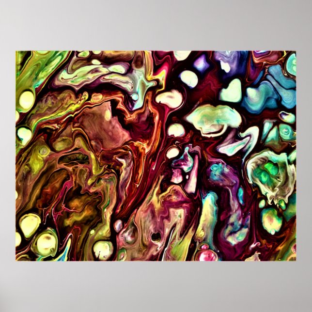 Poster Estudo de cor abstrato 234, (Frente)