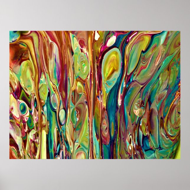 Poster Estudo de cor abstrato 236, (Frente)