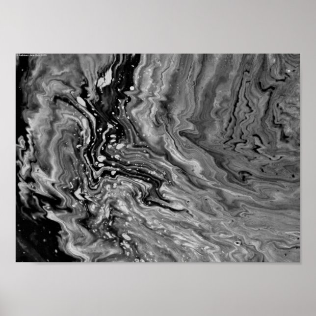 Poster Estudo de cor abstrato 25/Noir, (Frente)