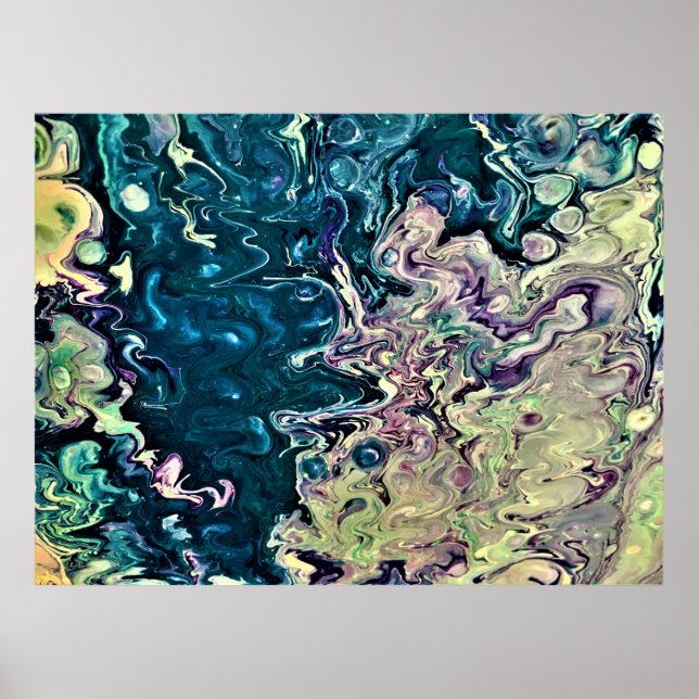 Poster Estudo de cor abstrato 303, (Frente)