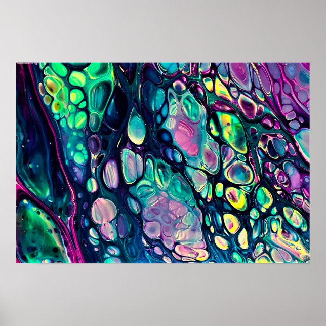 Poster Estudo de cor abstrato 304, (Frente)