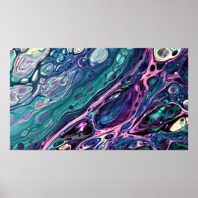 Poster Estudo de cor abstrato 305, (Frente)