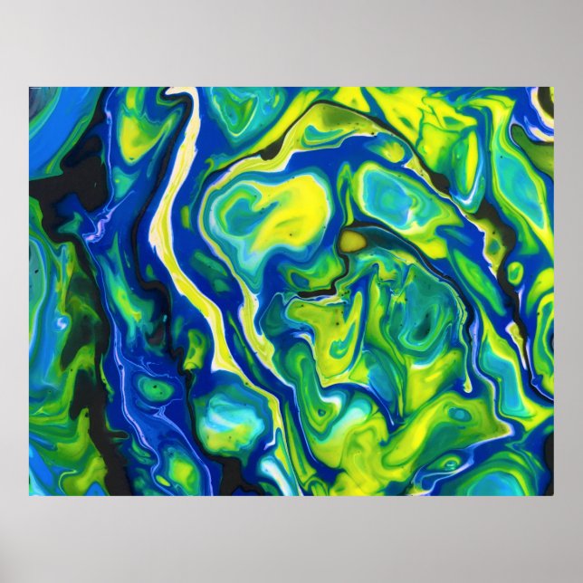 Poster Estudo de cor abstrato 317, (Frente)