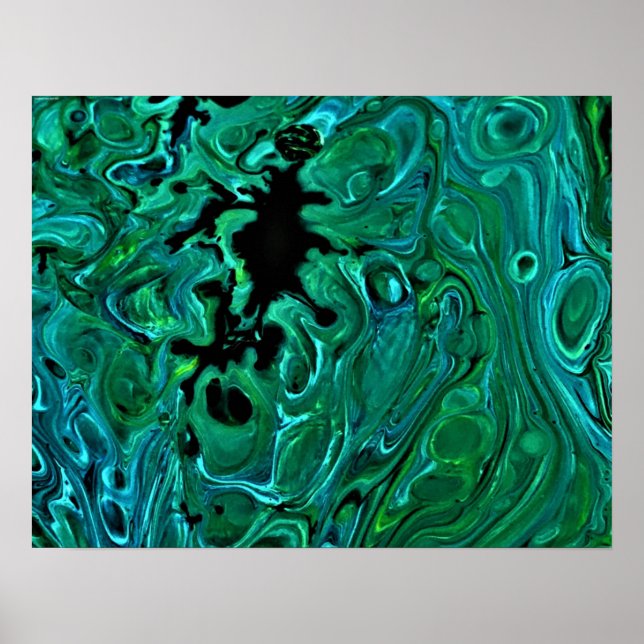 Poster Estudo de cor abstrato 321, (Frente)