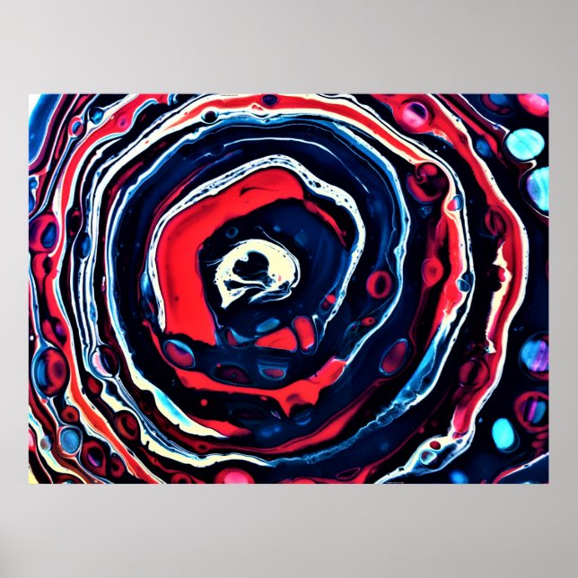 Poster Estudo de cor abstrato 332, (Frente)