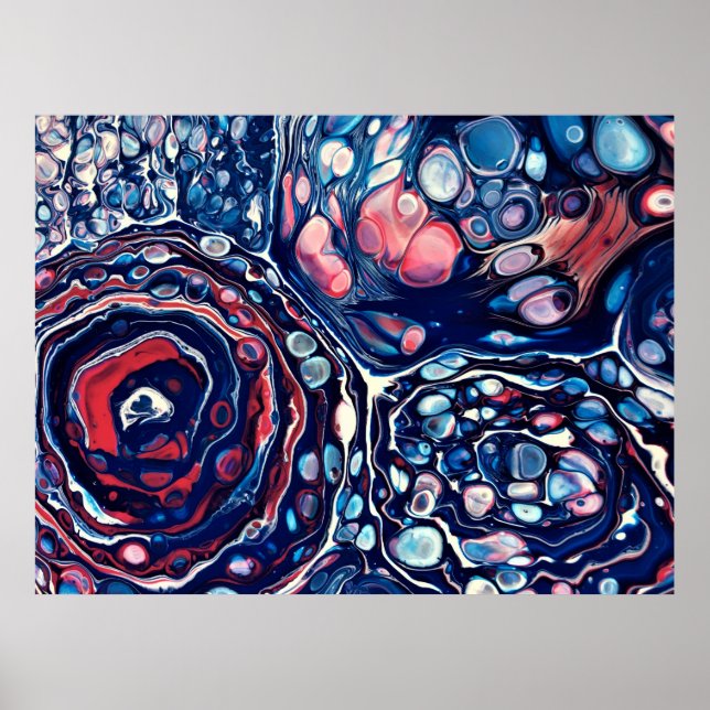 Poster Estudo de cor abstrato 336, (Frente)