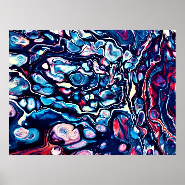 Poster Estudo de cor abstrato 339, (Frente)