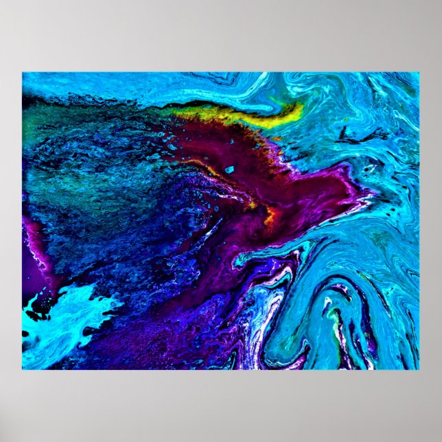 Poster Estudo de cor abstrato 34, (Frente)