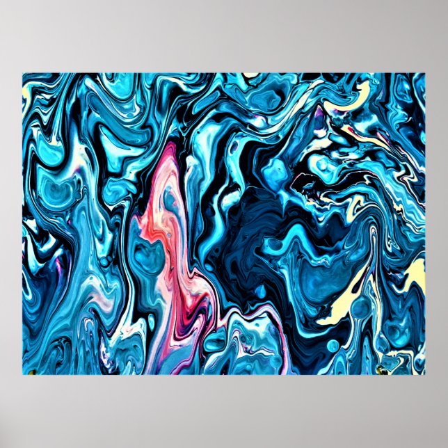 Poster Estudo de cor abstrato 345, (Frente)