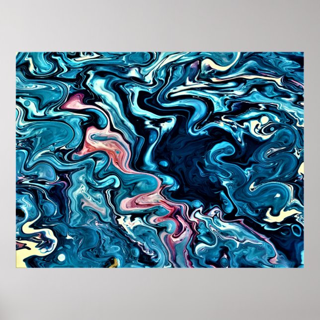 Poster Estudo de cor abstrato 347, (Frente)