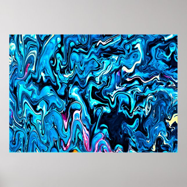 Poster Estudo de cor abstrato 348, (Frente)