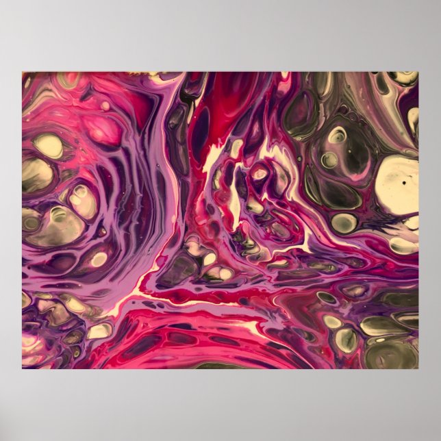 Poster Estudo de cor abstrato 386, (Frente)