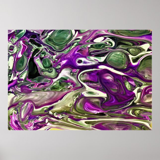 Poster Estudo de cor abstrato 394, (Frente)