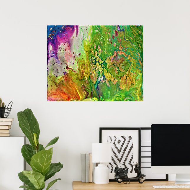 Poster Estudo de cor abstrato 4, (Escritório em casa)