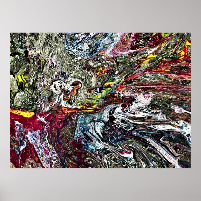 Poster Estudo de cor abstrato 45, (Frente)