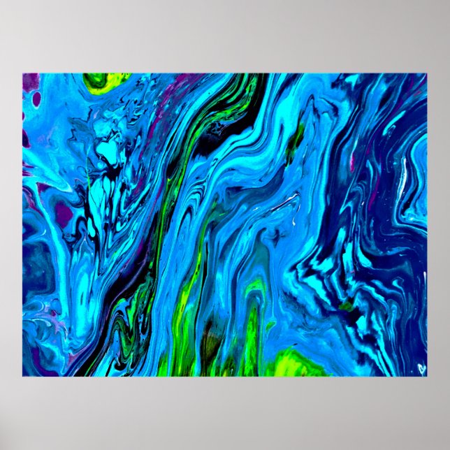 Poster Estudo de cor abstrato 60, (Frente)