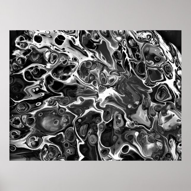 Poster Estudo de cor de abstrato 189/Noir, (Frente)