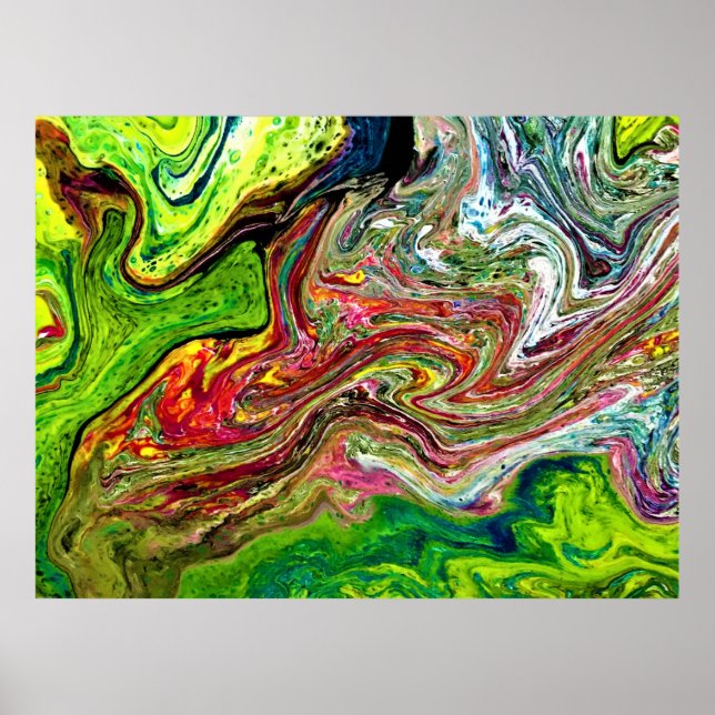 Poster Estudo de cor de abstrato 52, (Frente)