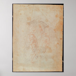 Pôster Estudo de duas figuras masculinas