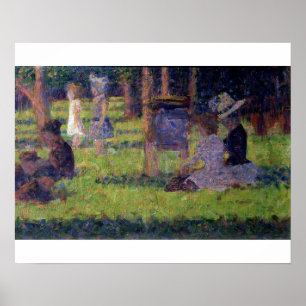 Pôster Estudo de Georges Pierre Seurat   por 'um domingo
